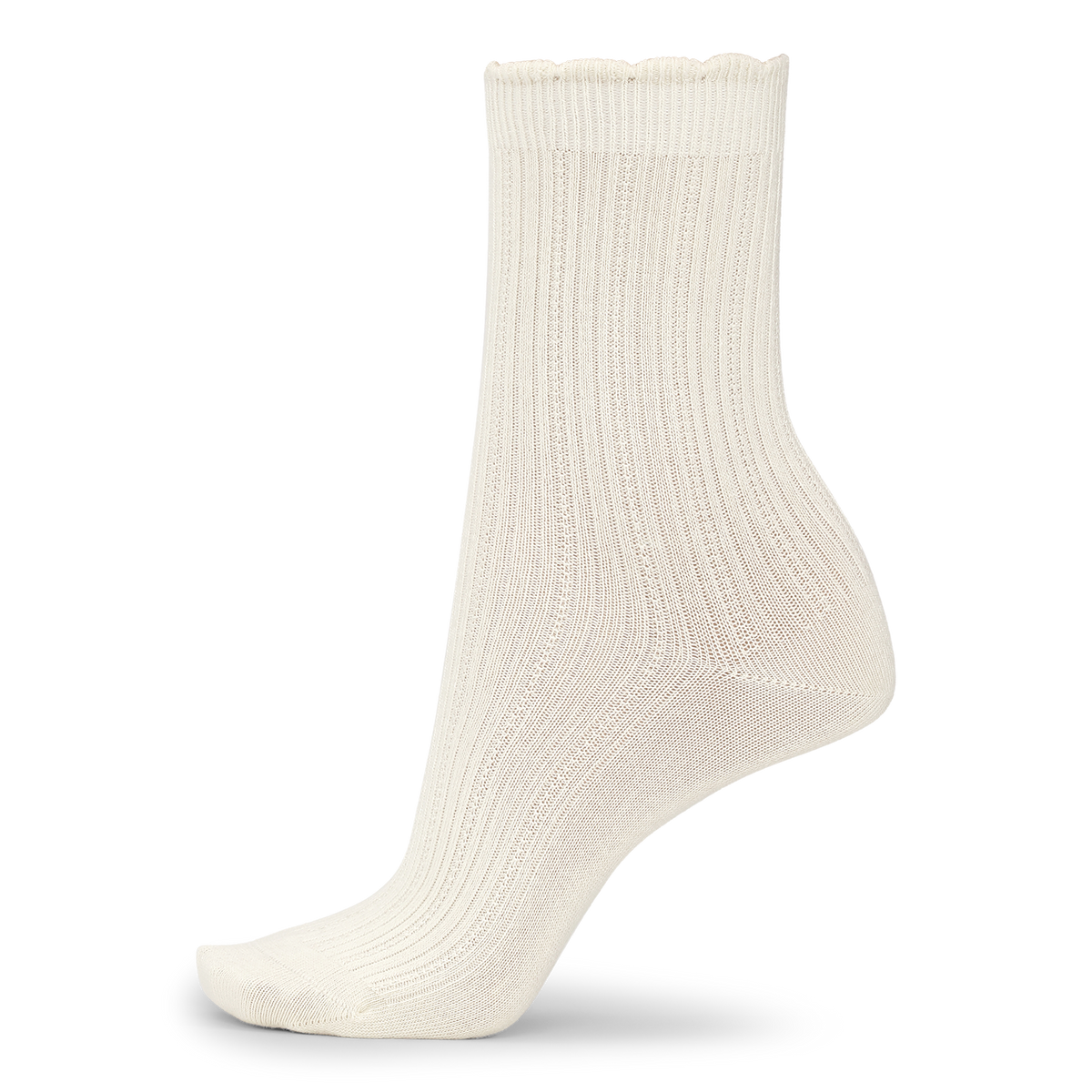 SUI AVA Silk Cable Socks - off white