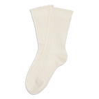 SUI AVA Silk Cable Socks - off white