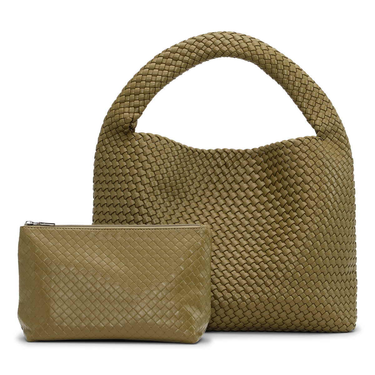 SUI AVA Woven Daily Shopper + Pouch - green