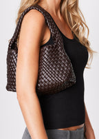 SUI AVA Woven Mini Bag + Pouch - brown
