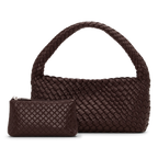 SUI AVA Woven Mini Bag + Pouch - brown