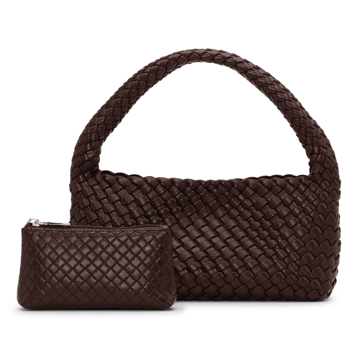SUI AVA Woven Mini Bag + Pouch - brown