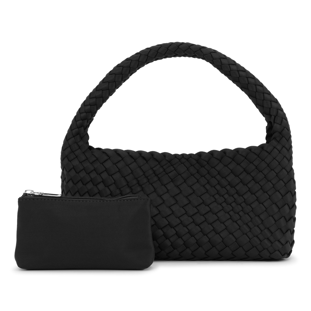 SUI AVA Woven Scuba Mini Bag + Pouch - black