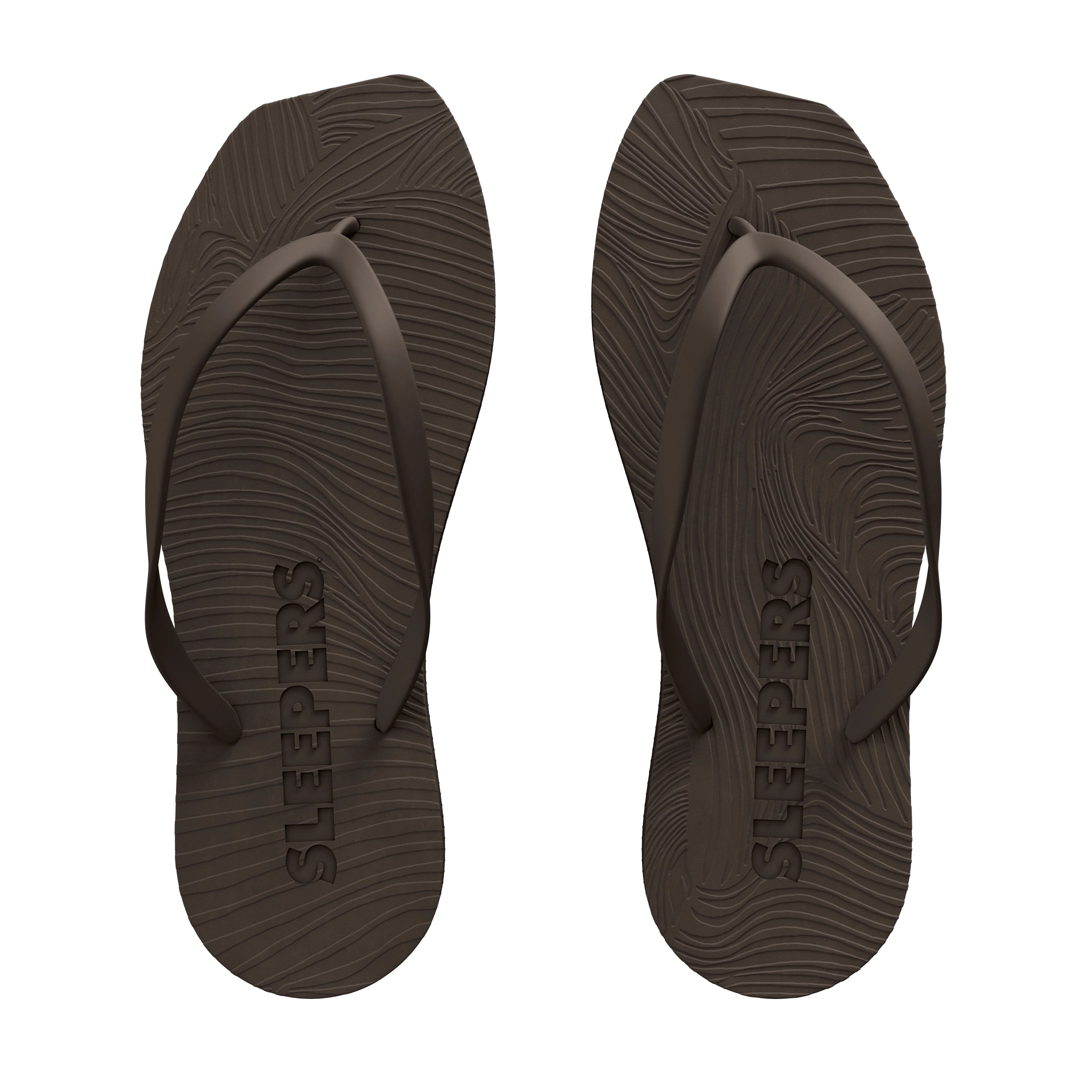 SLEEPERS Tapered Flip Flop - brown