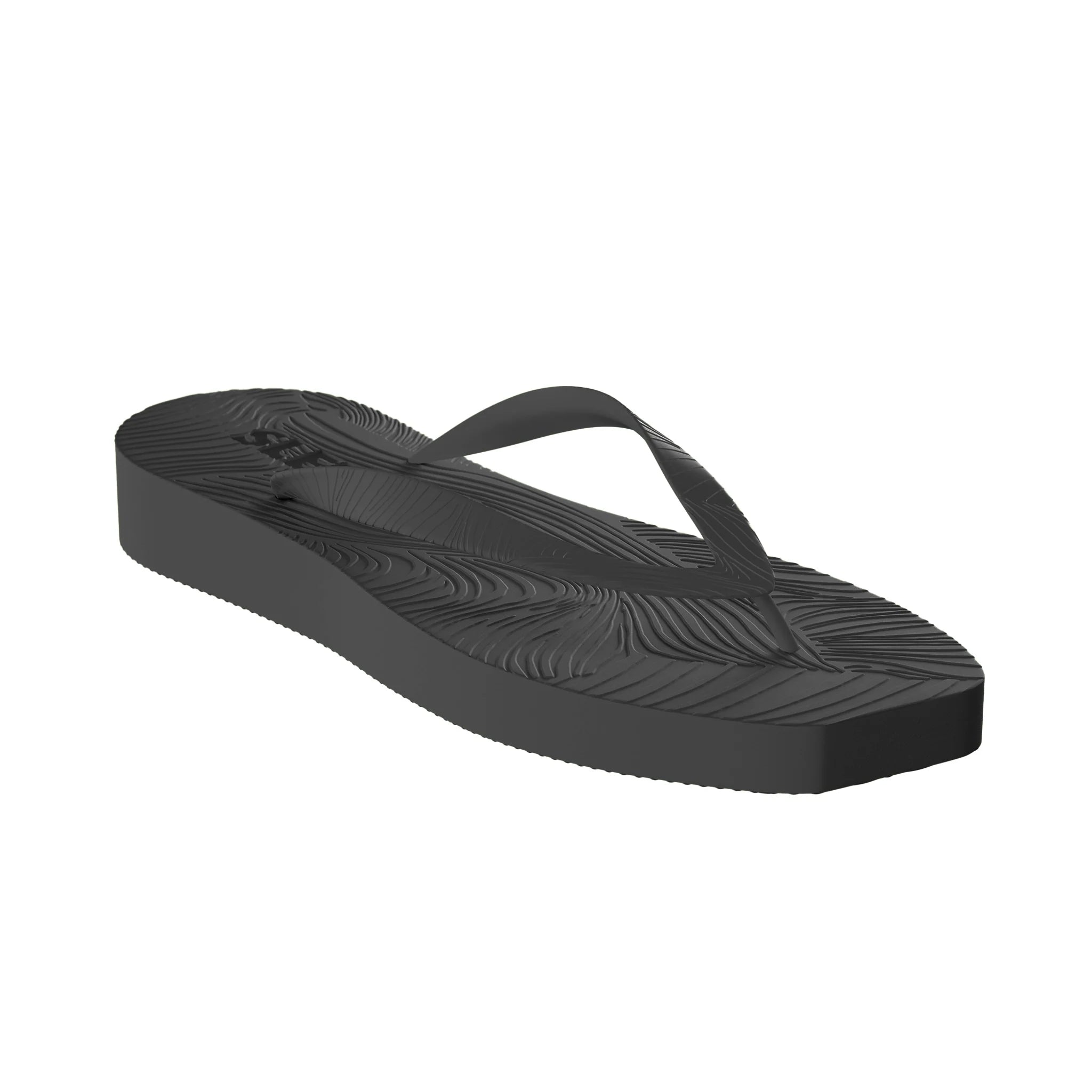 SLEEPERS Tapered Platform Flip Flop - black