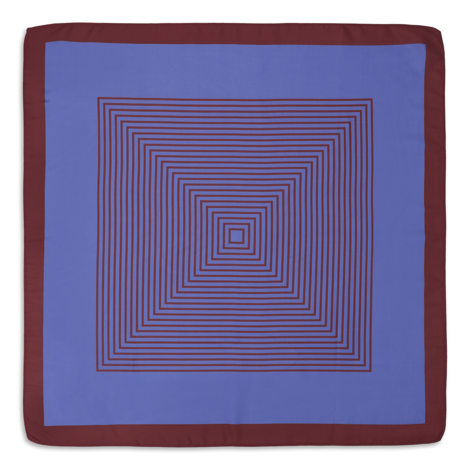 SUI AVA Classic Patterned Scarf - blue/burgundy