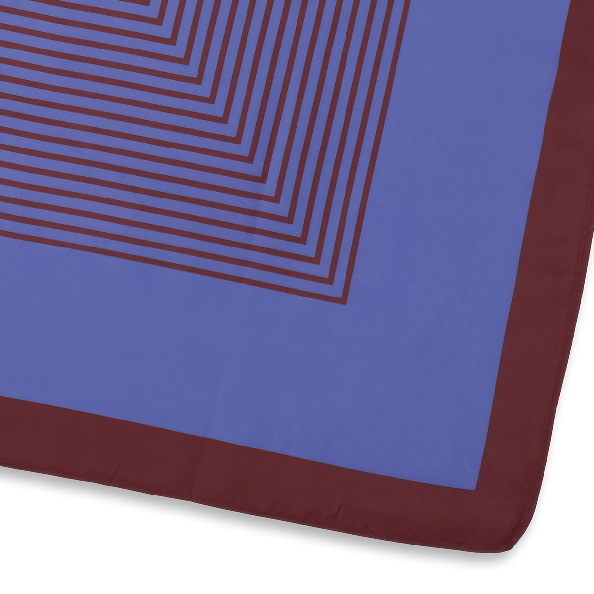 SUI AVA Classic Patterned Scarf - blue/burgundy