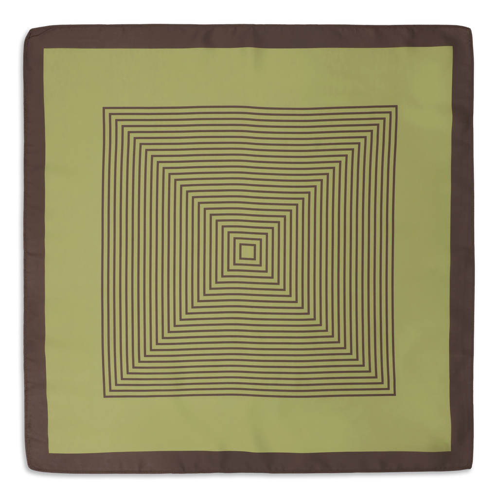 SUI AVA Classic Patterned Scarf - green/brown