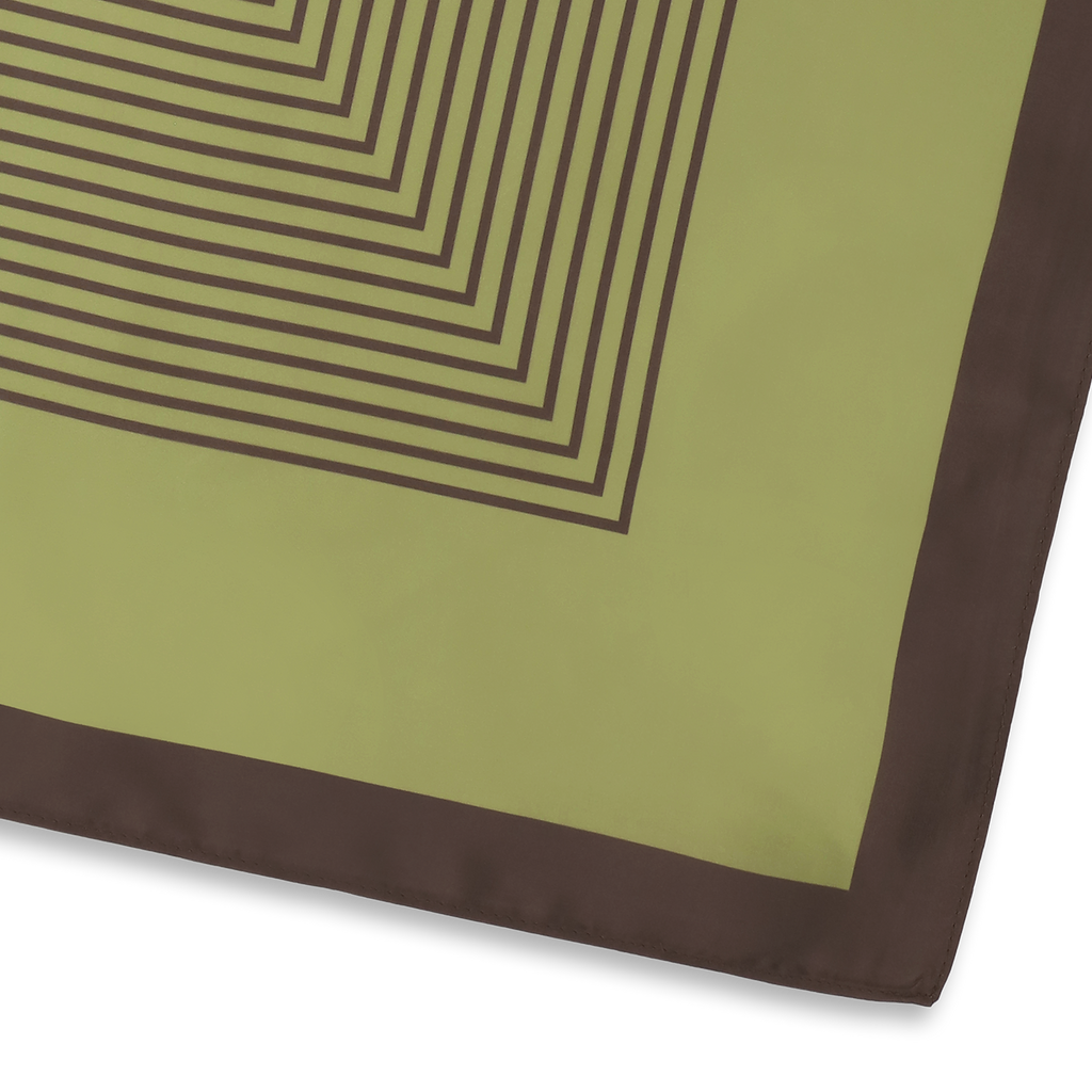 SUI AVA Classic Patterned Scarf - green/brown