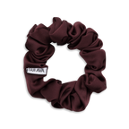 SUI AVA Ruched Ribbon Scrunchie - burgundy