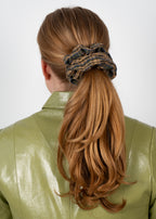 SUI AVA Tartan Scrunchie - green/blue