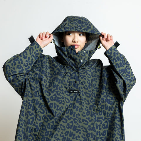 VIVI MARI Kids Raincoat leo splashes navy/olive