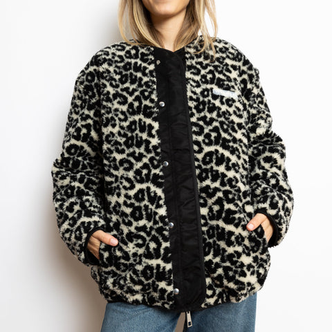 VIVI MARI Reversible Bomber Jacket - black/leo black-sand