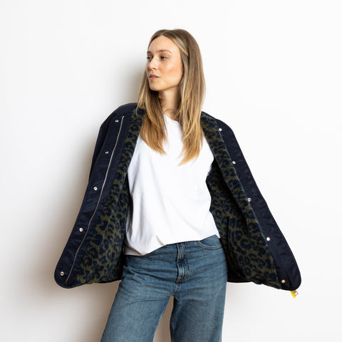 VIVI MARI Reversible Bomber Jacket - navy/leo navy-olive