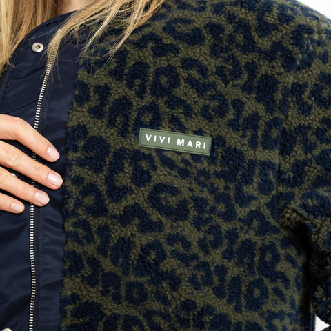 VIVI MARI Reversible Bomber Jacket - navy/leo navy-olive