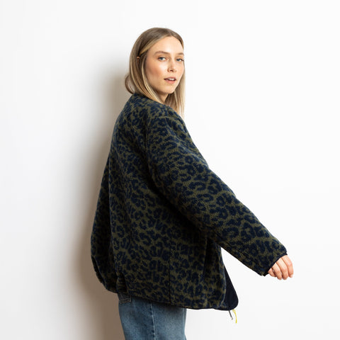 VIVI MARI Reversible Bomber Jacket - navy/leo navy-olive