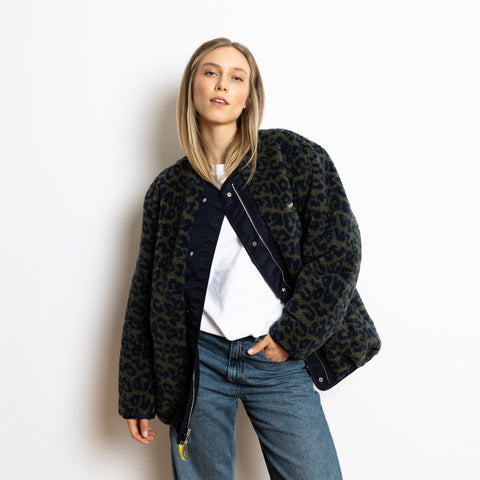 VIVI MARI Reversible Bomber Jacket - navy/leo navy-olive