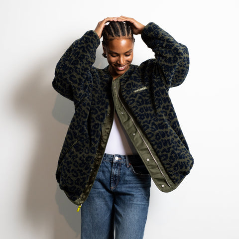 VIVI MARI Reversible Bomber Jacket - olive/leo navy-olive