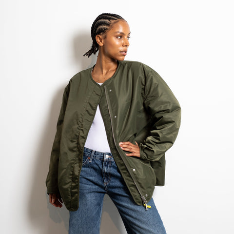 VIVI MARI Reversible Bomber Jacket - olive/leo navy-olive