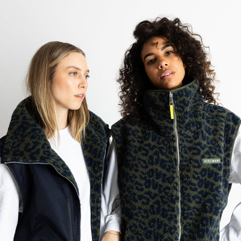 VIVI MARI Reversible Bomber Vest - navy/leo navy-olive