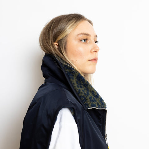 VIVI MARI Reversible Bomber Vest - navy/leo navy-olive