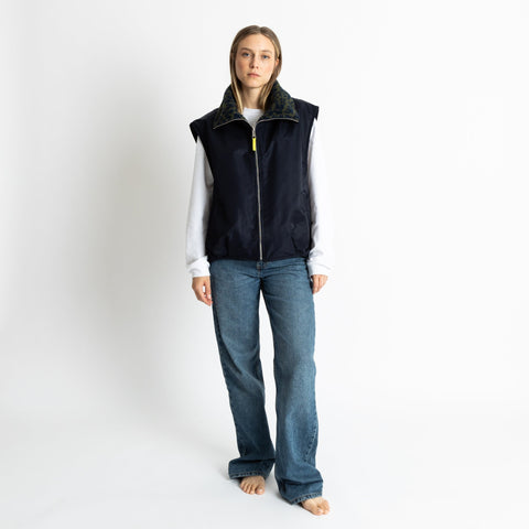 VIVI MARI Reversible Bomber Vest - navy/leo navy-olive