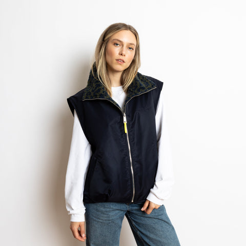 VIVI MARI Reversible Bomber Vest - navy/leo navy-olive