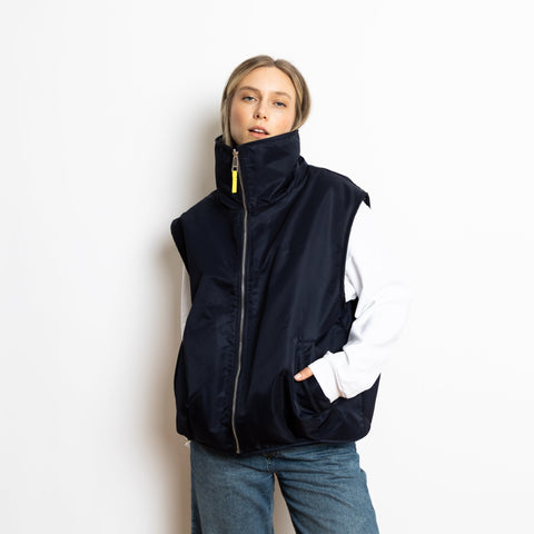 VIVI MARI Reversible Bomber Vest - navy/leo navy-olive