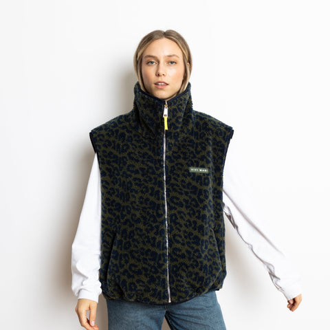 VIVI MARI Reversible Bomber Vest - navy/leo navy-olive