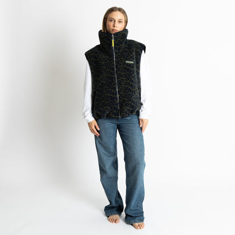 VIVI MARI Reversible Bomber Vest - navy/leo navy-olive