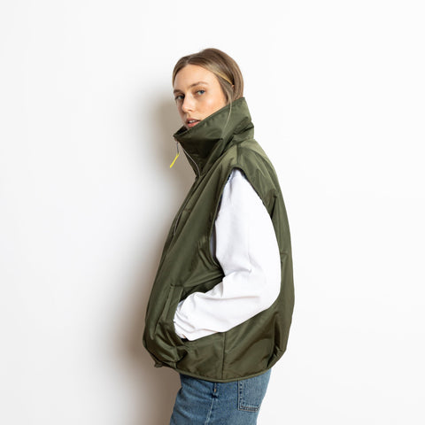 VIVI MARI Reversible Bomber Vest - olive/leo navy-olive