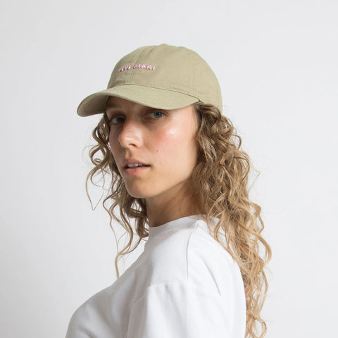 VIVI MARI Cap solid pale olive/rosé