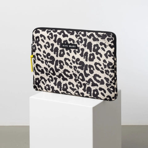 VIVI MARI Padded Laptop Sleeve - Leo Splashes black/sand
