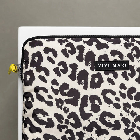 VIVI MARI Padded Laptop Sleeve - Leo Splashes black/sand