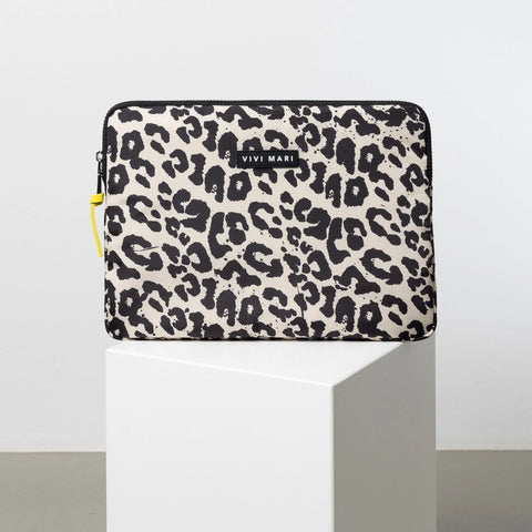 VIVI MARI Padded Laptop Sleeve - Leo Splashes black/sand