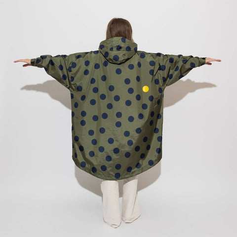 VIVI MARI Raincoat dots olive/navy
