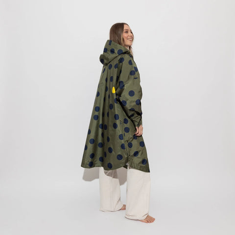 VIVI MARI Raincoat dots olive/navy