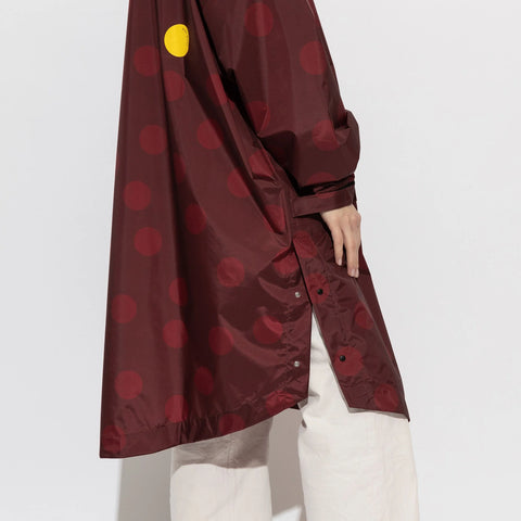 VIVI MARI Raincoat dots wine red/red