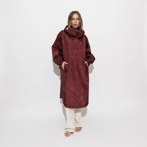 VIVI MARI Raincoat dots wine red/red