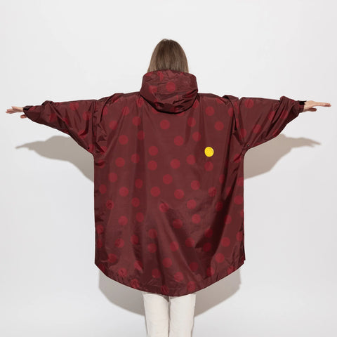 VIVI MARI Raincoat dots wine red/red