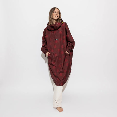VIVI MARI Raincoat dots wine red/red