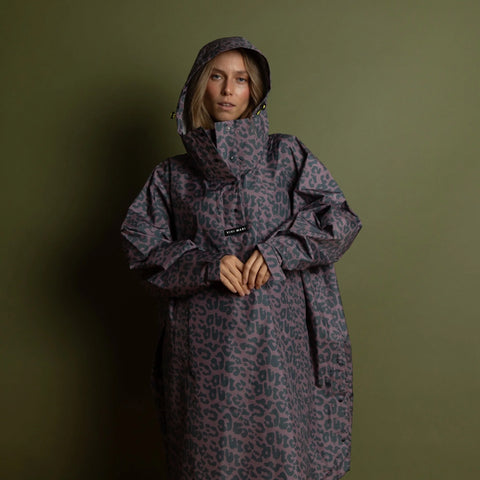 VIVI MARI Raincoat Leo splashes dark grey/ash plum