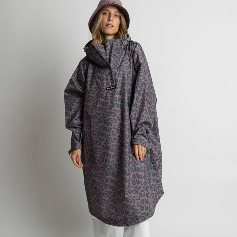 VIVI MARI Raincoat Leo splashes dark grey/ash plum