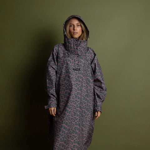 VIVI MARI Raincoat Leo splashes dark grey/ash plum