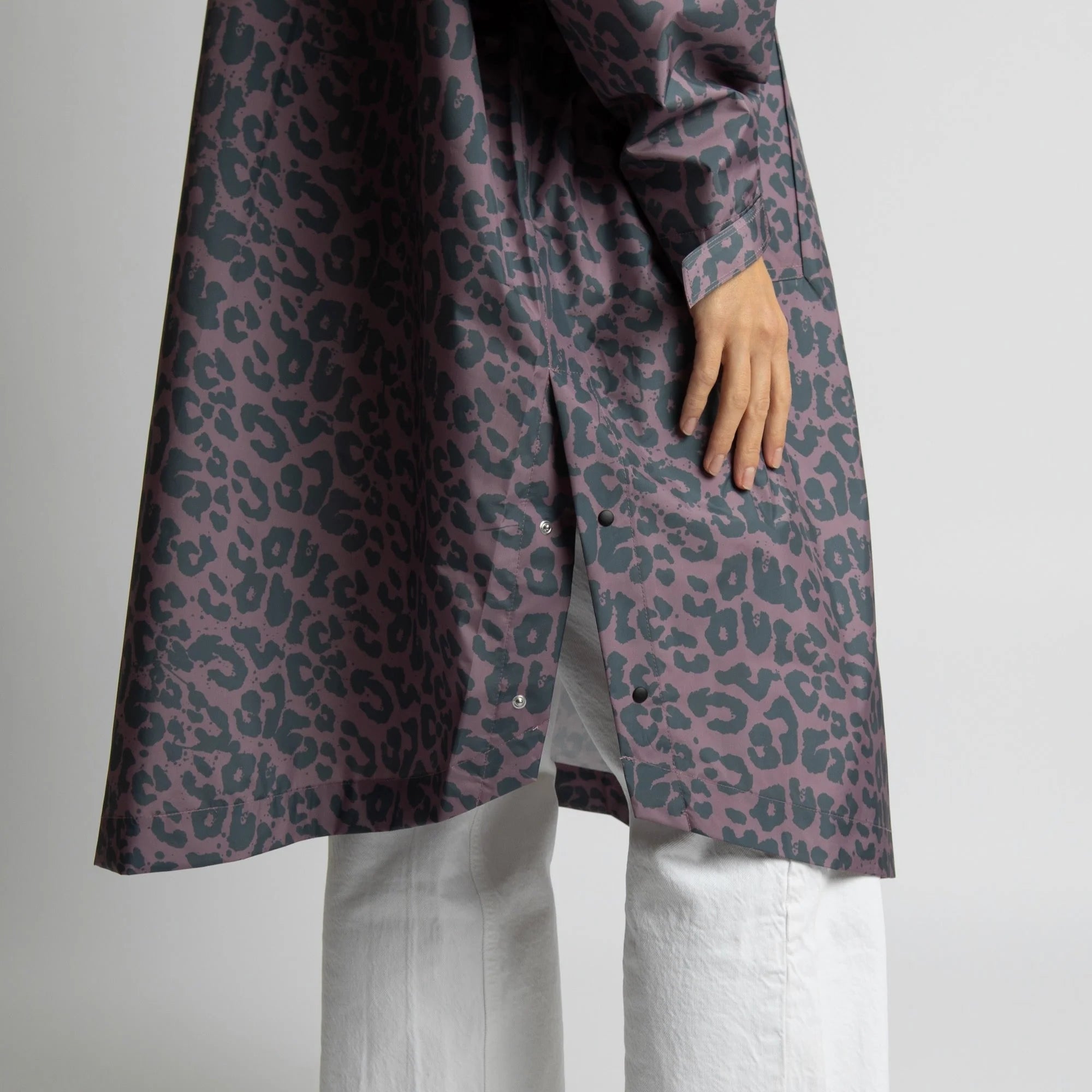 VIVI MARI Raincoat Leo splashes dark grey/ash plum