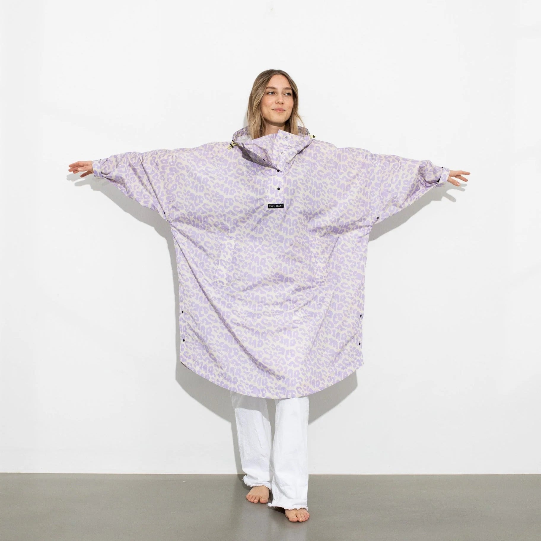 VIVI MARI Raincoat Leo splashes lavender/grey
