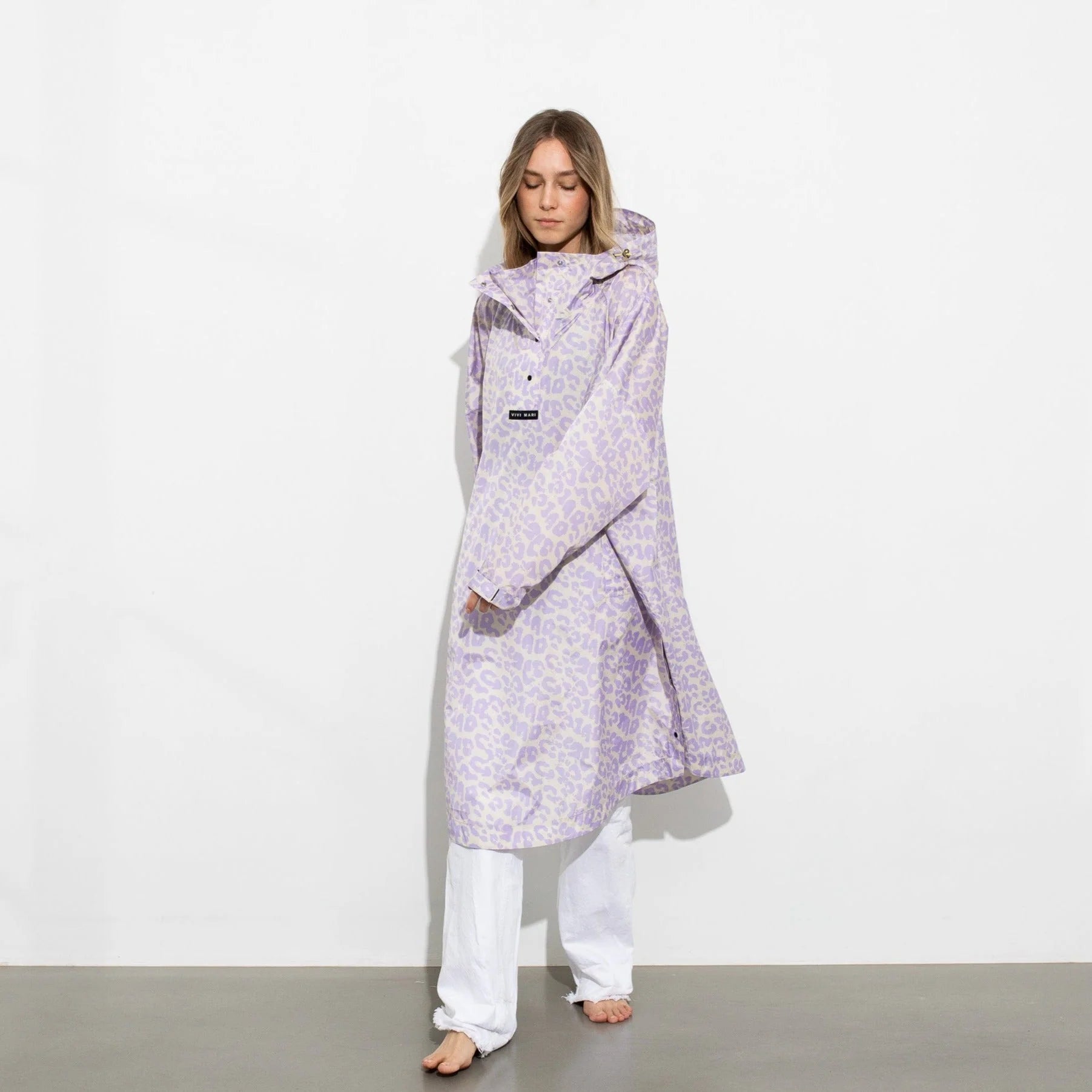 VIVI MARI Raincoat Leo splashes lavender/grey