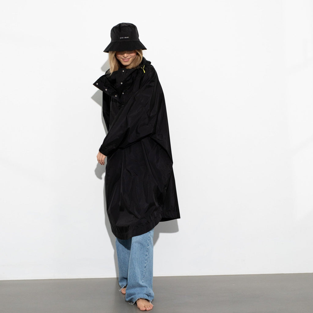 VIVI MARI Raincoat solid black