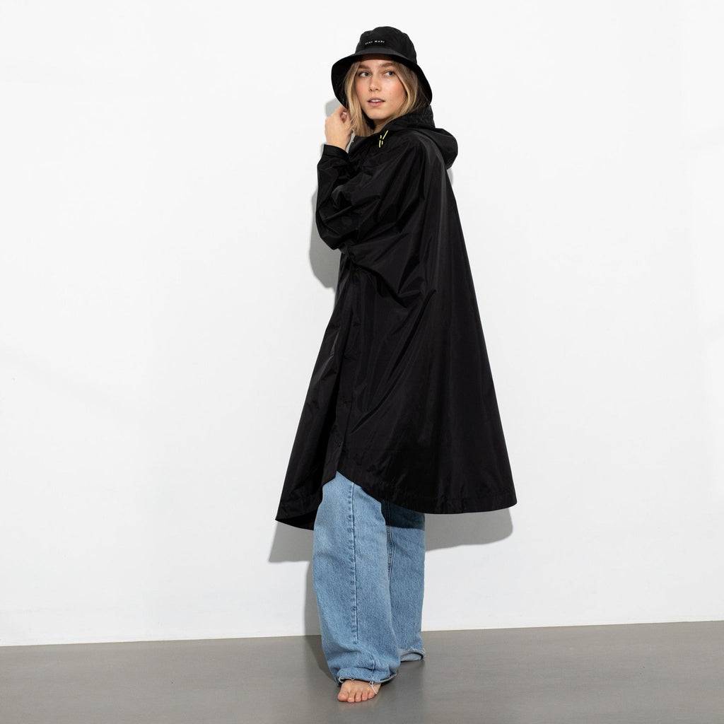 VIVI MARI Raincoat solid black