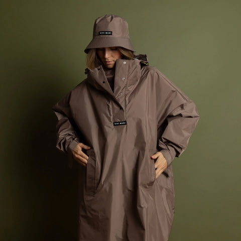 VIVI MARI Raincoat Solid dark mushroom